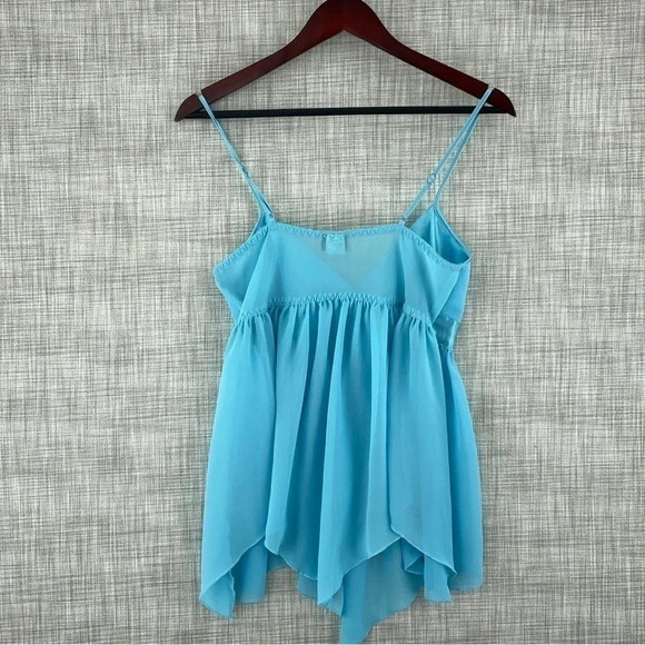 Fredricks of hollywood babydoll size medium aqua blue 9415 - Picture 6 of 7